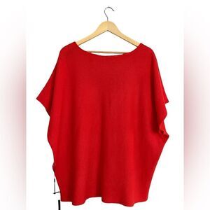 Cyrus Bold Red Knit Top